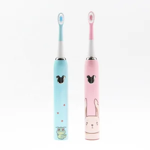 High Quality Kids Teeth Care Custom Cartoon Toothbrush Home Use Electric Toothbrush with Wireless Charging