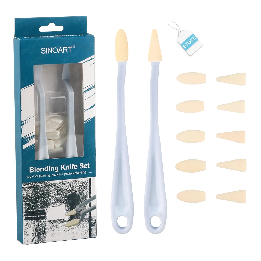 MILISTEN Sketch Blending Tools - Plastic Smudge Erase Pens With Sponge Tips