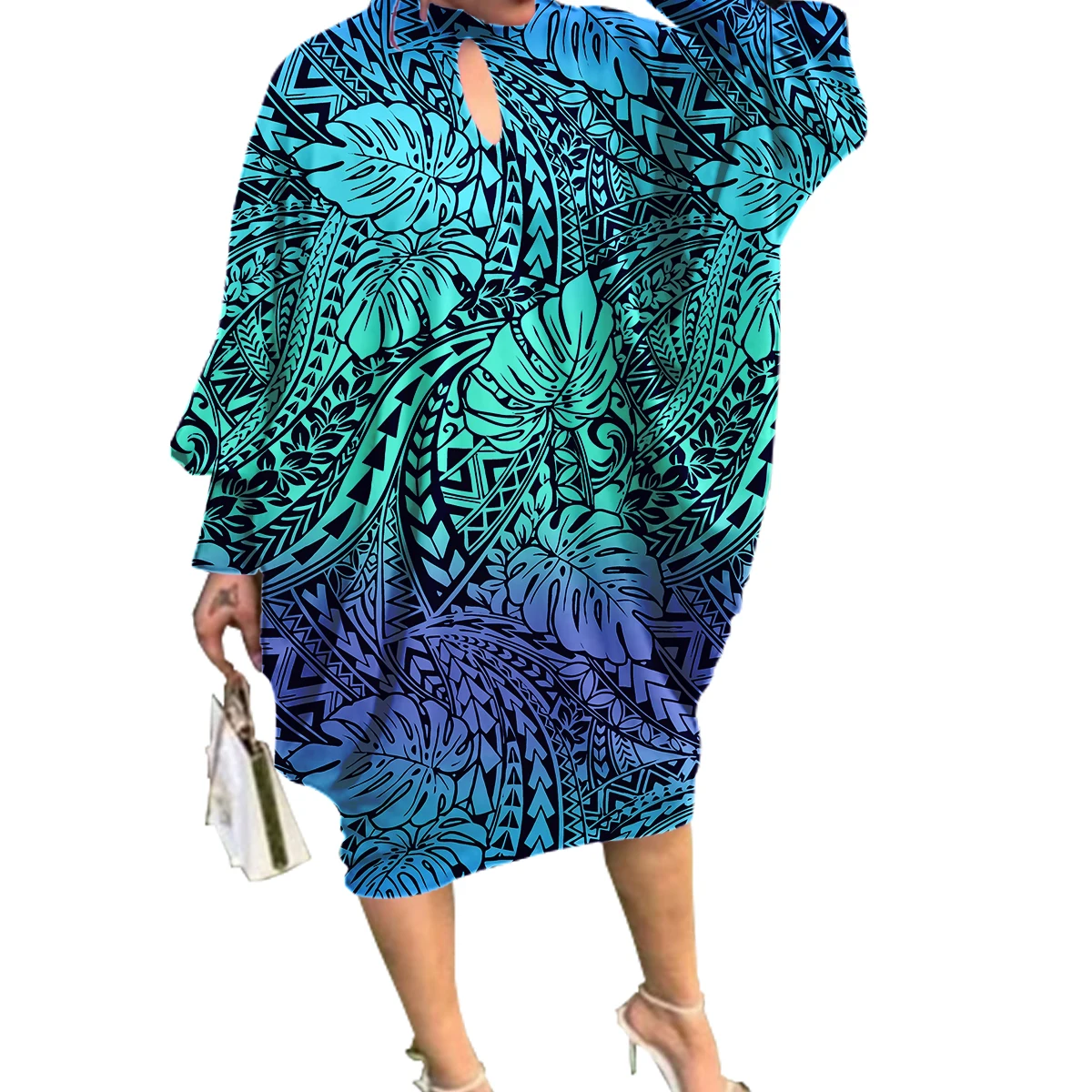 knee length dresses for ladies ELGA Kaftan Maxi Long Dress Soft main image 1