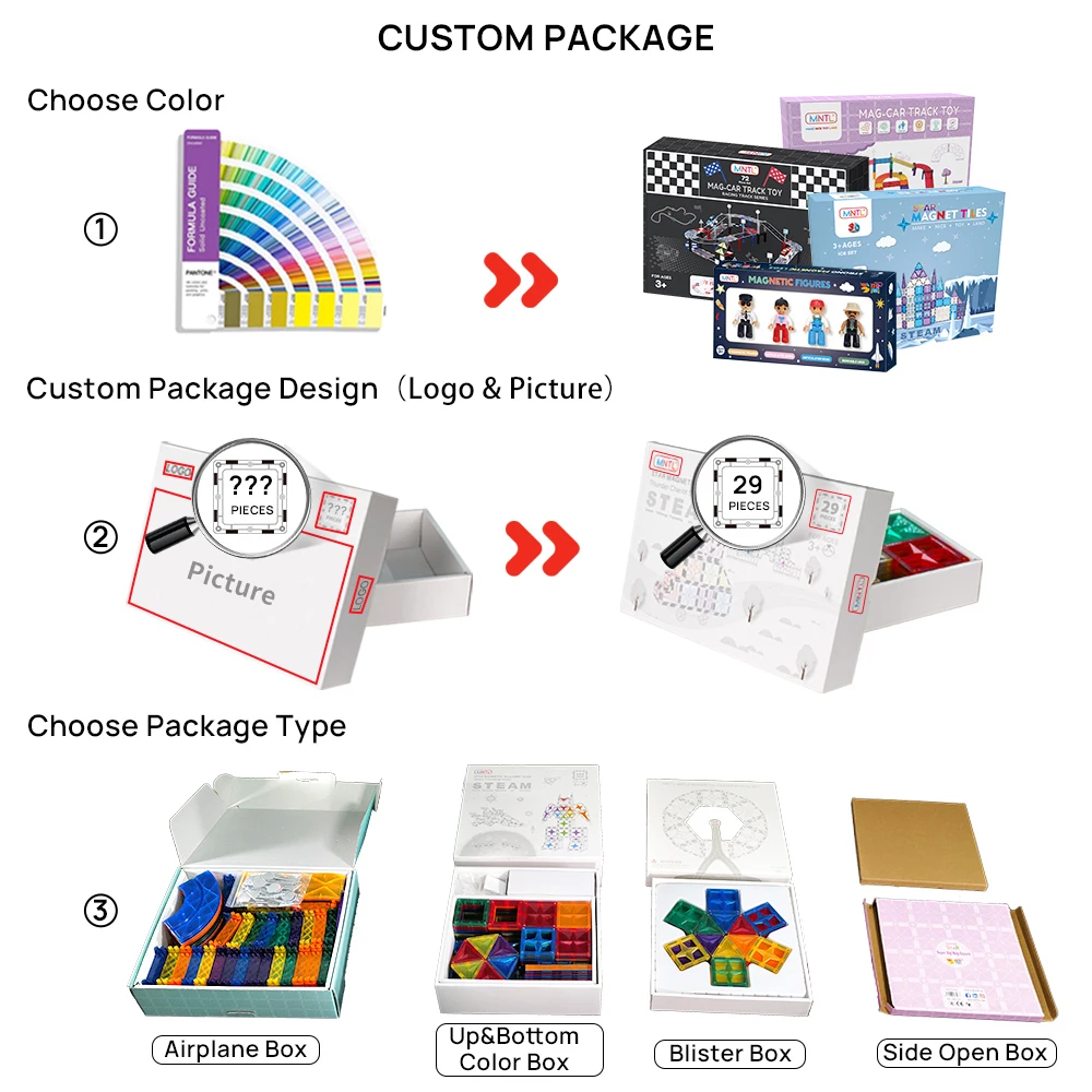 Mntl Self Assemble Magnetic Tile Marble Run Race Educational Kids Toy100 Pcs Magnetic Tiles Connecting  Blocks for Kids