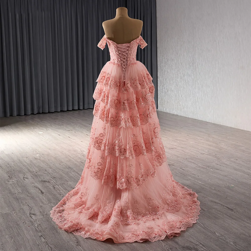 chinese dress ladies Vintage Pink Ruffle Dress