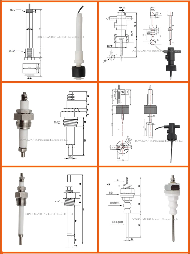 Sus304 Electrode Probe Water Level Probe Steam Boiler Water Level Probe