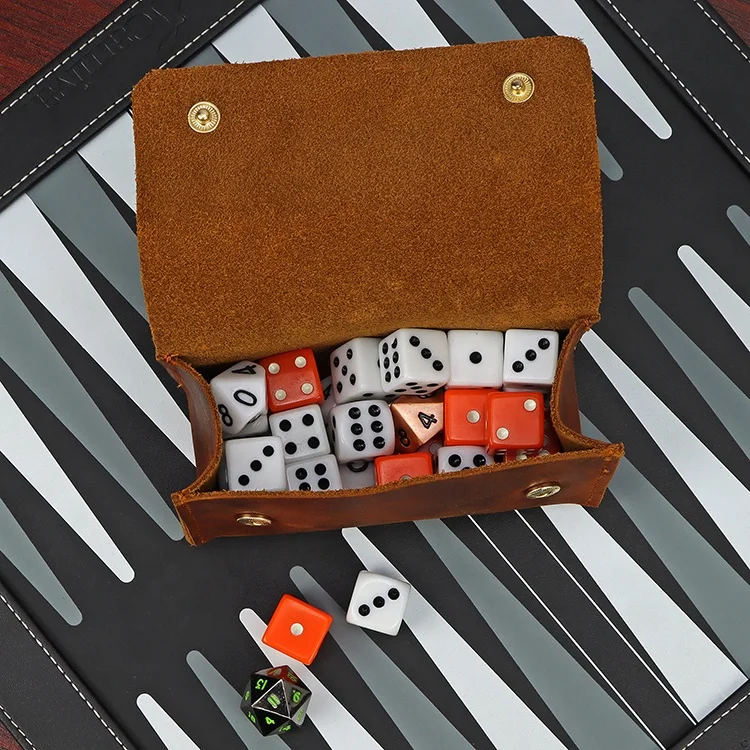 Bolsa De Dados De Cuero PU Personalizada Con Cordón – Riñonera Artesanal Para Juegos De Rol, Monedas Y Llaves, Regalo Personalizado Con Grabado