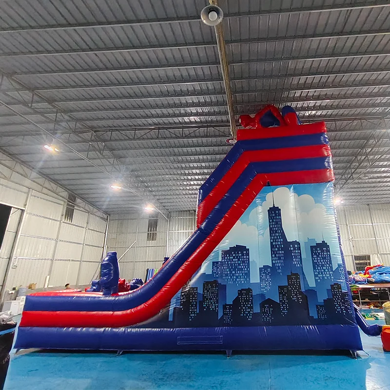 Inflatable for Slide Kid Commercial Spiderman Double Slide Inflatable for Children Giant Inflatable Dry Slide with Blower