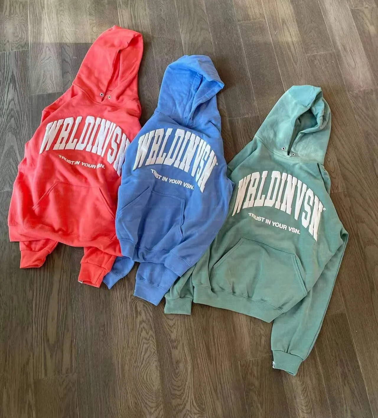 Custom Pullover Boxy 100% Cotton Unisex Hoody 400 GSM Thick Acid Washed Sun Faded 3D Puff Printing Sweatshirts Hoodies for Men