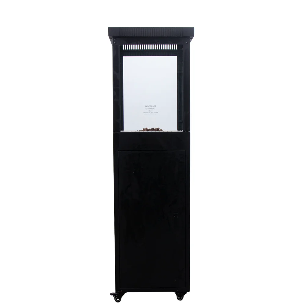 Freely Movable Smokeless Square lpg Gas Fireplace Move Freely Gas Patio Heater Black Outdoor Propane Fire Pit for Garden