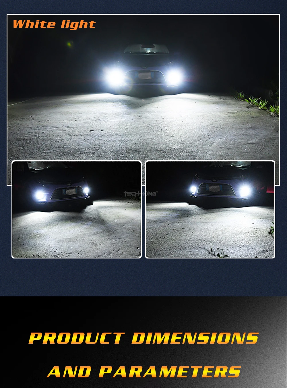 L1B Speed Fan Car LED HeadLight Fog Bulbs Dual Color With 4575 Chips 19W Car LED Fog Light 6500K 3000K LED Fog Light Taillights