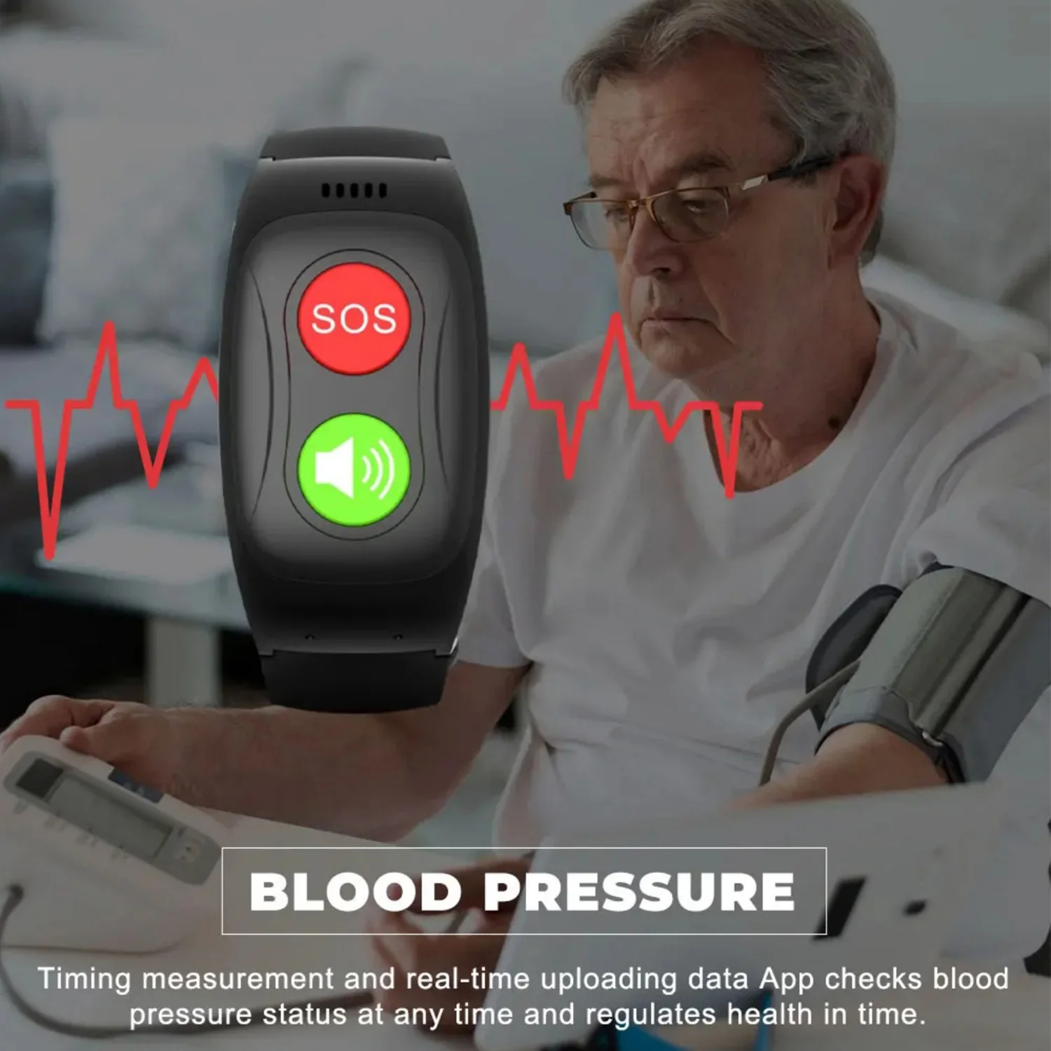 4G Elderly Wearable Device Fall Detection Health Management