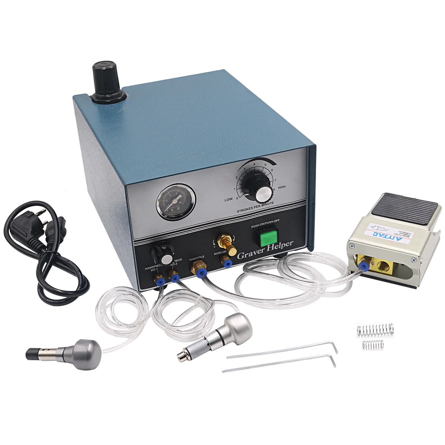 Single and Double End Pneumatic Engraver Hot Stamping Tools Jewelry Silverware Equipment Pneumatic Engraving Machine for Jewelry