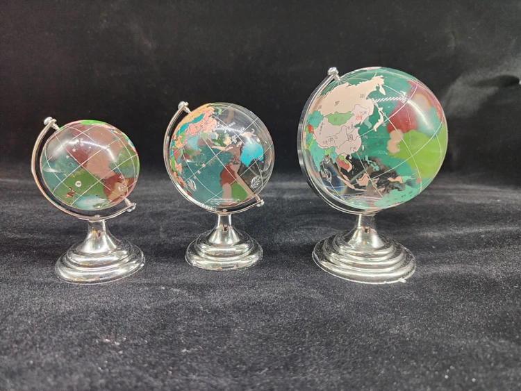 product wholesale cheap small crystal etched earth world custom glass crystal globe for wedding party favors-31