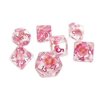 Custom round dice set rpg polyhedral resin dice