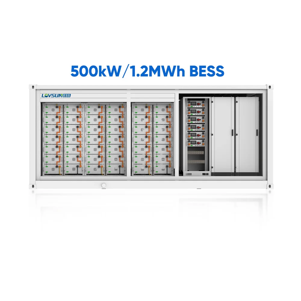 Sistema de energía solar industrial 500KW OEM 1MWh Batería Contenedor de almacenamiento de energía de litio Sistema de batería de almacenamiento de energía solar