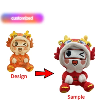 OEM Personalized Kawaii Cartoon Design Super Soft Polyester PP Cotton Filled Stuffed Animal Plush Toy Stress Relief Boxed