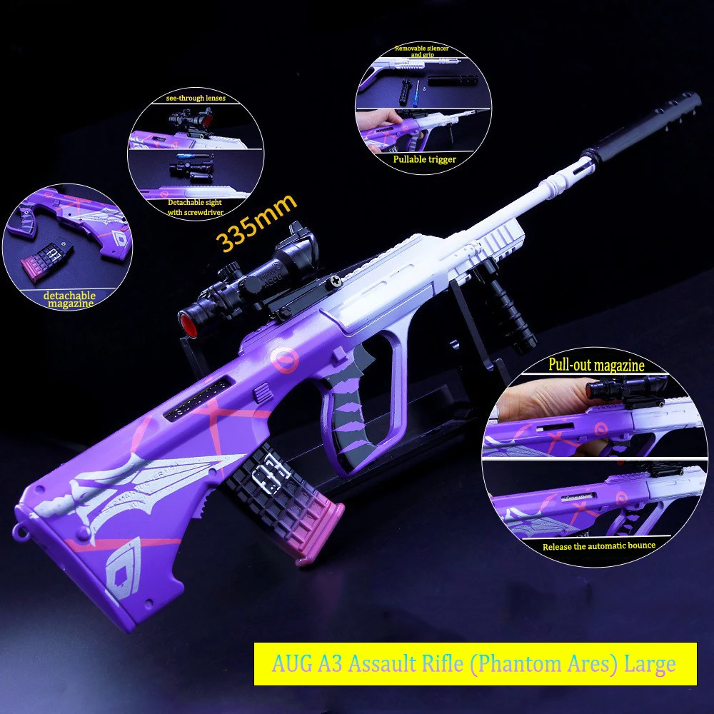 New All-metal Self-defense Simulation Gun Blaster Gun Toy Outdoor Toy Shooting Game High Quality  Bomb Gun Toy AUG
