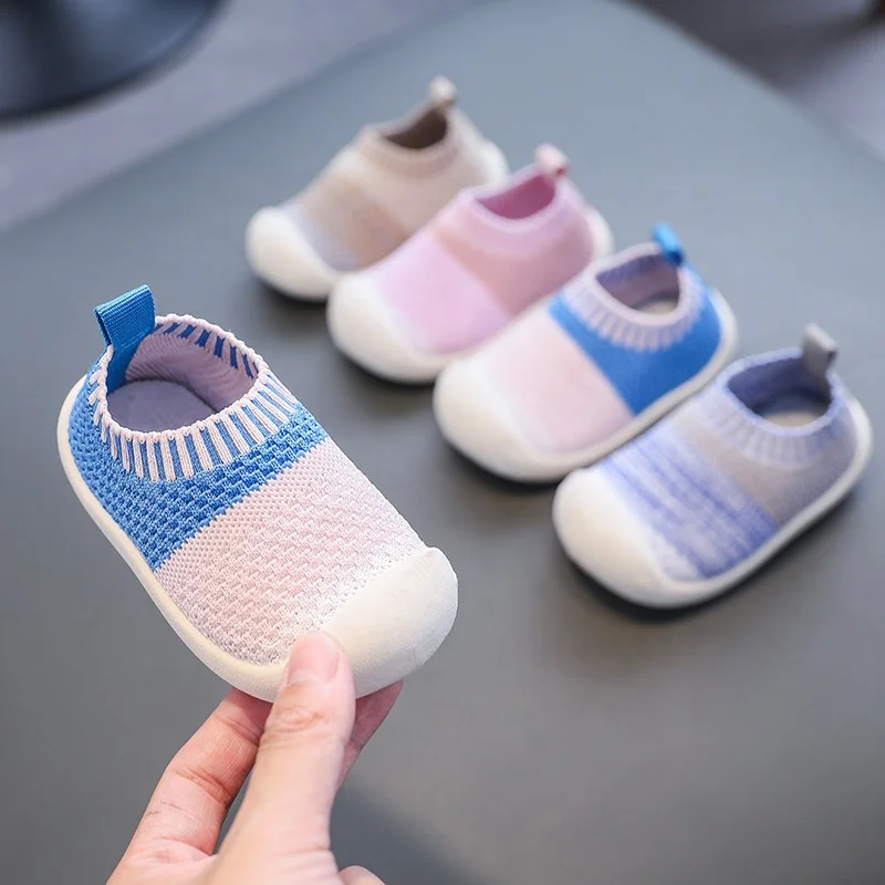 1-3 Year Old Baby Toddler Shoes Soft Sole Breathable Non-slip Knitted Spring and Autumn New