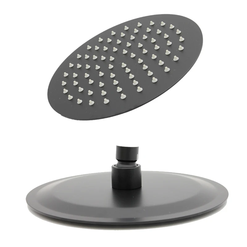 8 Inch Round Matte Black Head Shower Stainless Steel 304 Shower Head