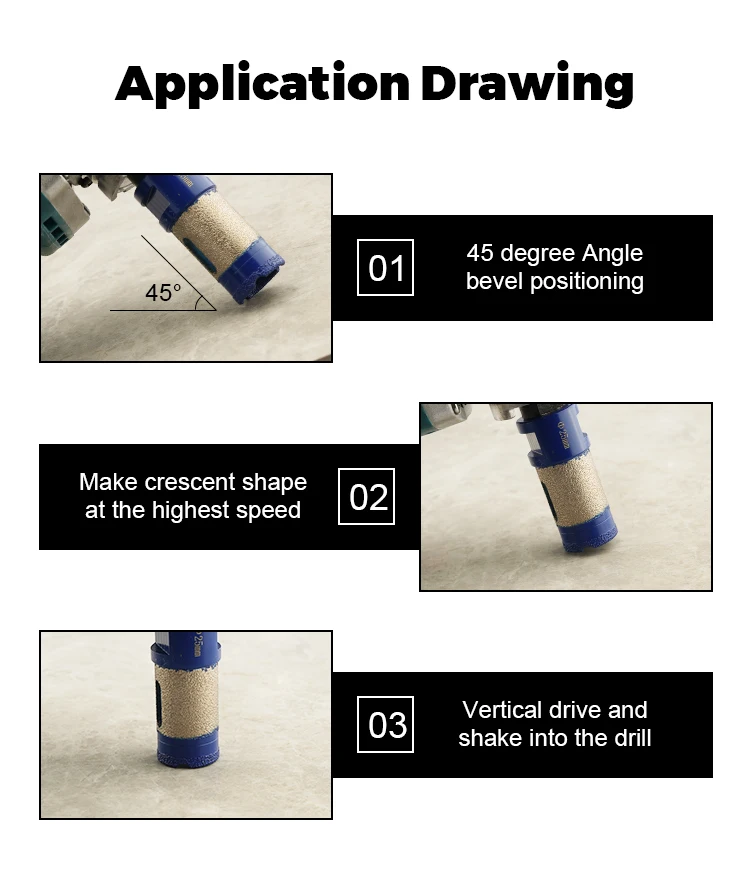 product 6 12mm m14 thread crown porcelain ceramic tile diamond vacuum brazed dry drilling core drill bits-18