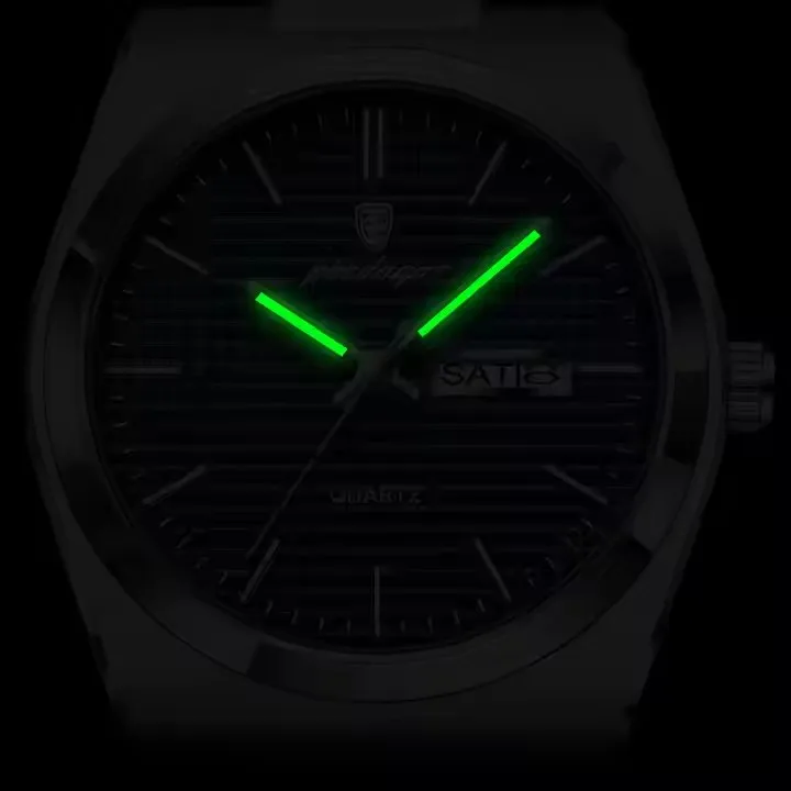 For Men's Stainless Steel Quartz Watch 821 Luxury Charm Oval Case Waterproof Week Displa aperçu 2