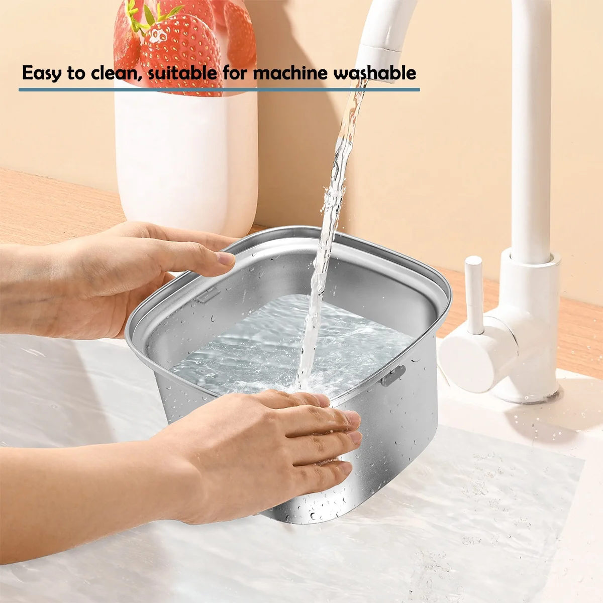 Переносная миска для собак и кошек из нержавеющей