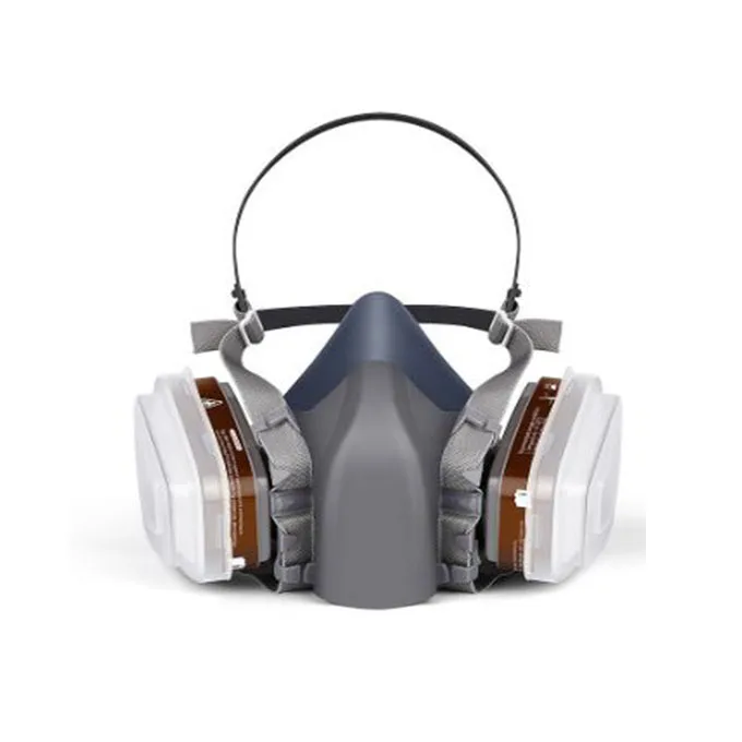 Ppe Plus Grey Tpe Half Face Mask Respirator Air Purifying Industrial