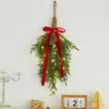 60cm Christmas bell wall hanging, PE leaf, light string