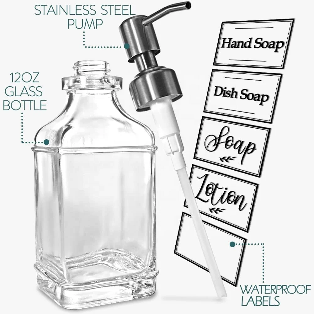 Antique Design Soap Dispenser With Rust Proof 304 Stainless Steel Pump Bathroom Soap Dispenser Bottle
