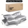 Boîte en papier kraft gris argenté
