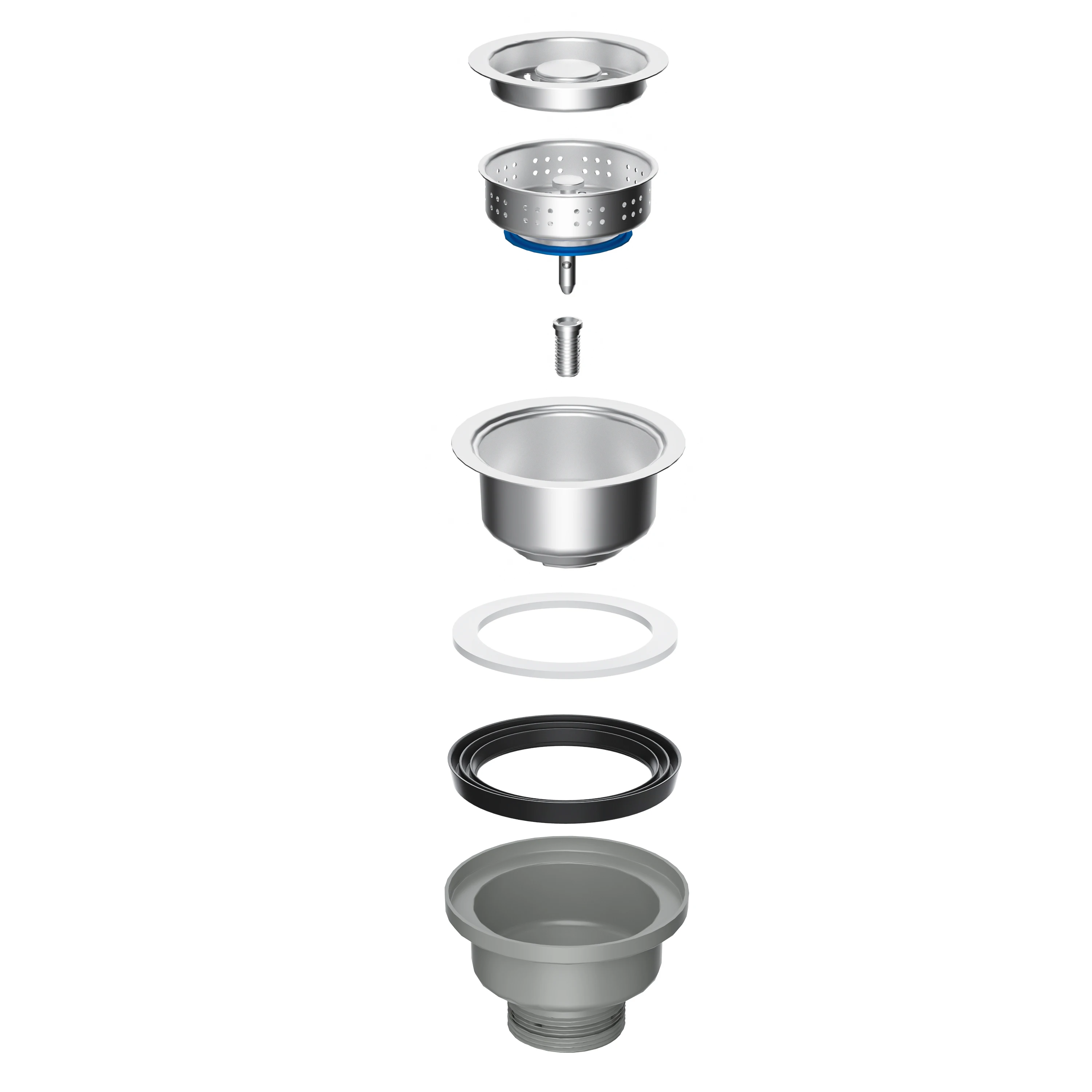 product space save kitchen sink drainer connector with anti odor gourd and expandable postposition pipe suitable for different wastes-4
