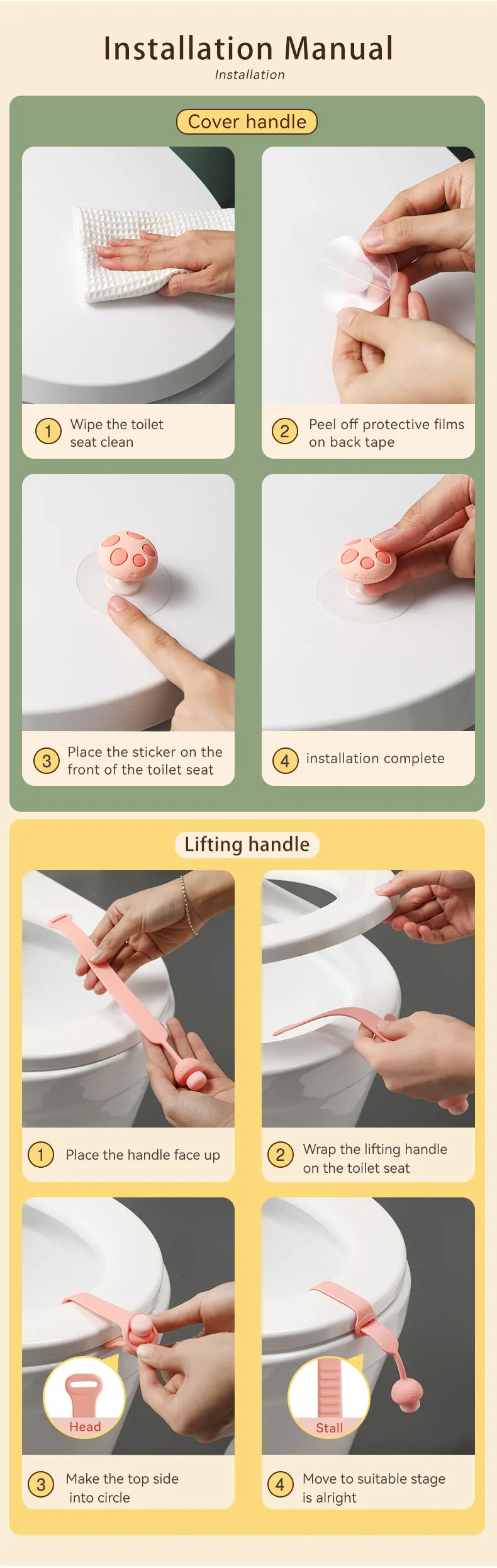 Creative Bathroom Toilet Seat Cover Lifter Avoid Direct Contact Cover Toilet Seat Lifter  seat opener non-dirty hand toilet flap