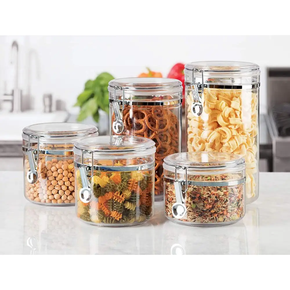 Bellemain 4 Piece Airtight Acrylic Canister Set, Food Storage Container -  Bellemain