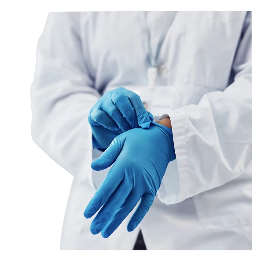 Manufacturer Cheap Malaysia Madical Exam Blue Disposable Gloves Of Nitrile