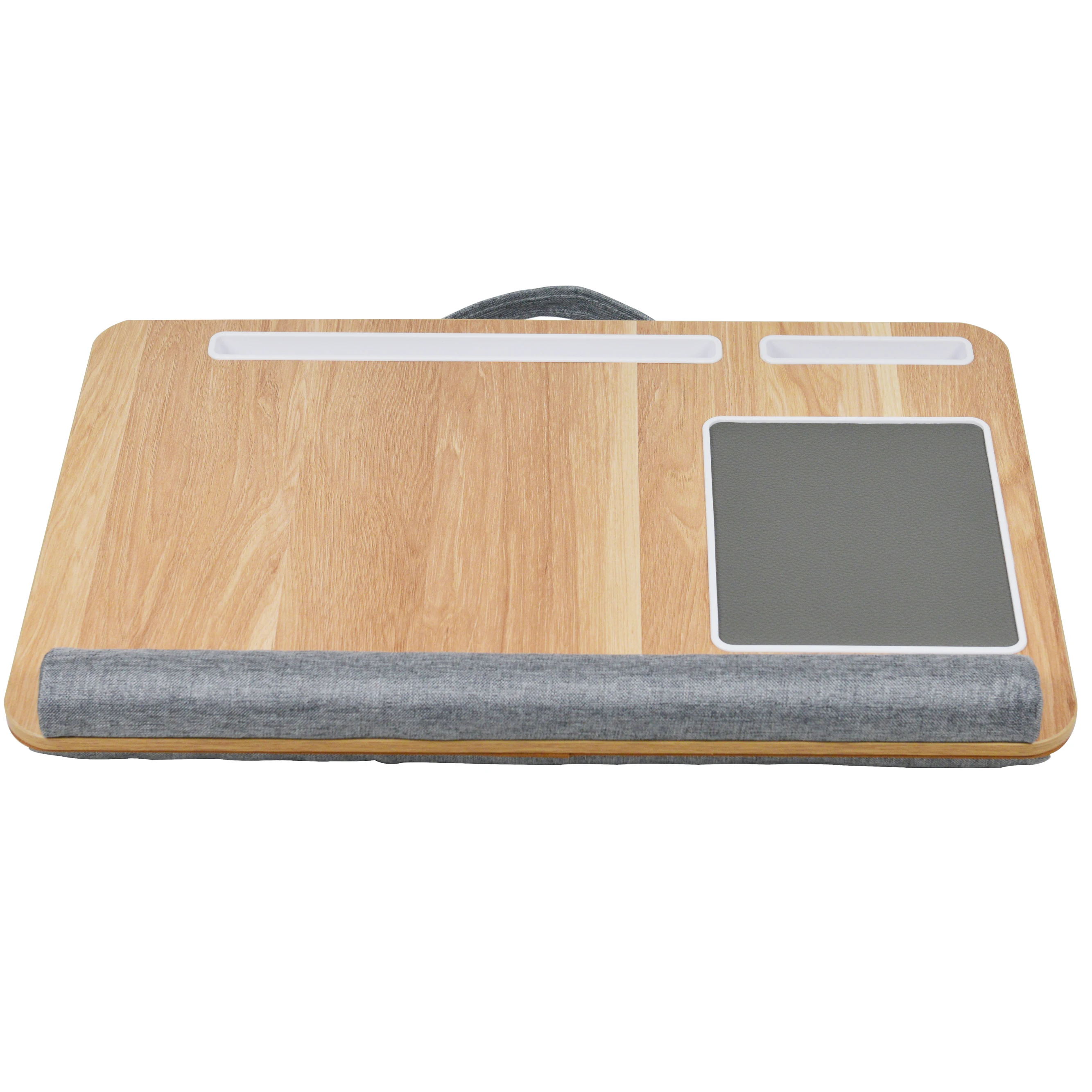 Портативный ленивый компьютерный стол, зеленый бамбуковый коленный стол с подушкой, мягкая настольная подушка для ноутбука