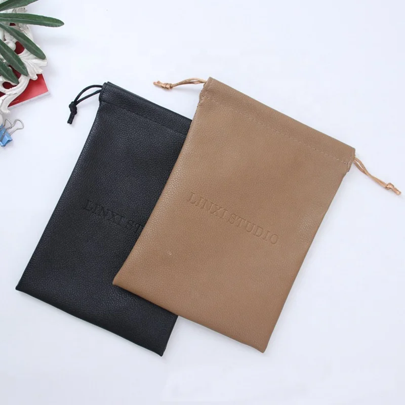 Ювелирные изделия мешок персонализированные искусственная кожа логотип клиента изготовление размеров под заказ принят или Deboss по индивидуальному заказу форма