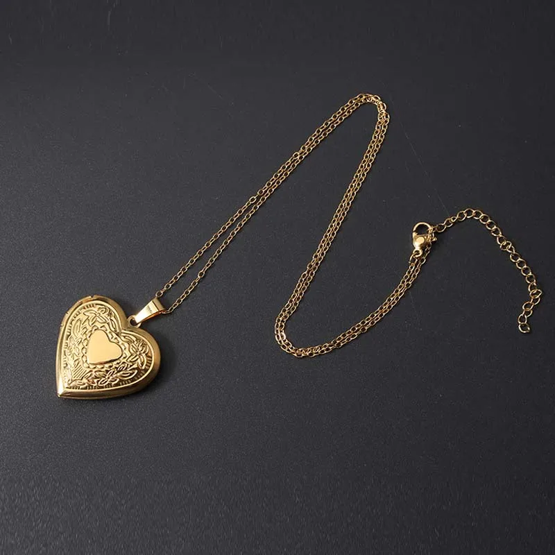 Photo Heart Locket Necklace