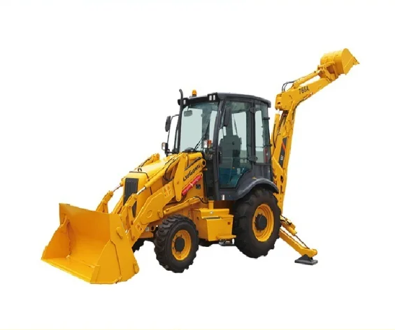 Factory Price Liugong Clg764 8.3 Ton 1m3 Bucket Excavator Wheel Backhoe Loader Front Excavator Back Loader Earth Moving Machine