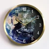 Gold framed earth wall clock