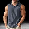 Gilet grigio con cappuccio