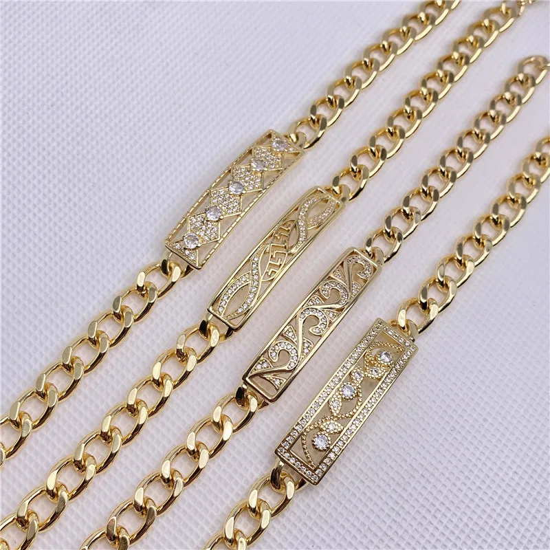 Miami Cuban Chain Bracelet Real 24k 