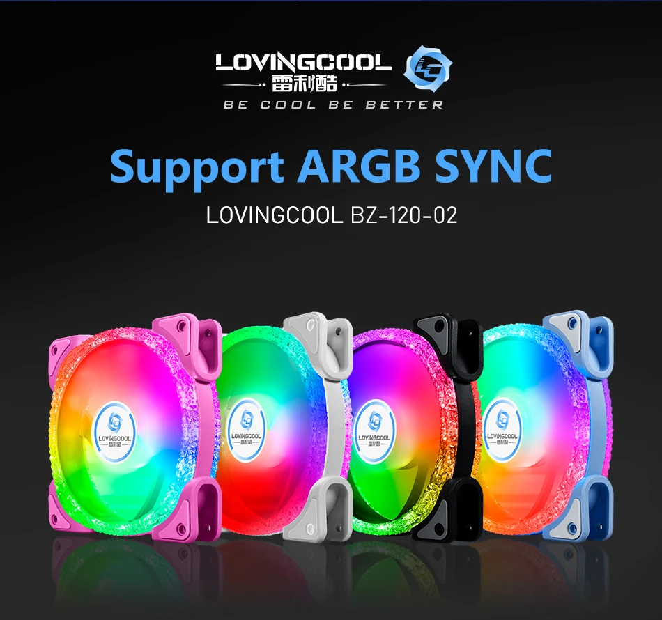 Lovingcool Cheaper Computer Cooling Fan Rgb Led Case Fan Rgb Cooling