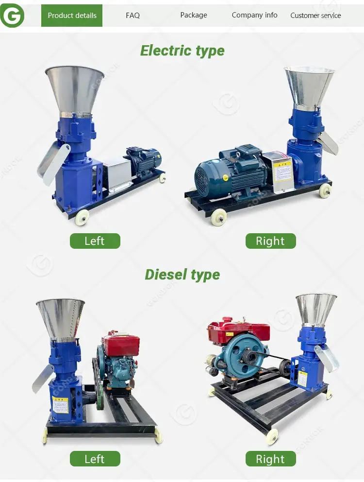 Cattle Plant Poultry Mill Feed Make 1 Ton Pelletizer Battery Operated Machine for Fish Feeds