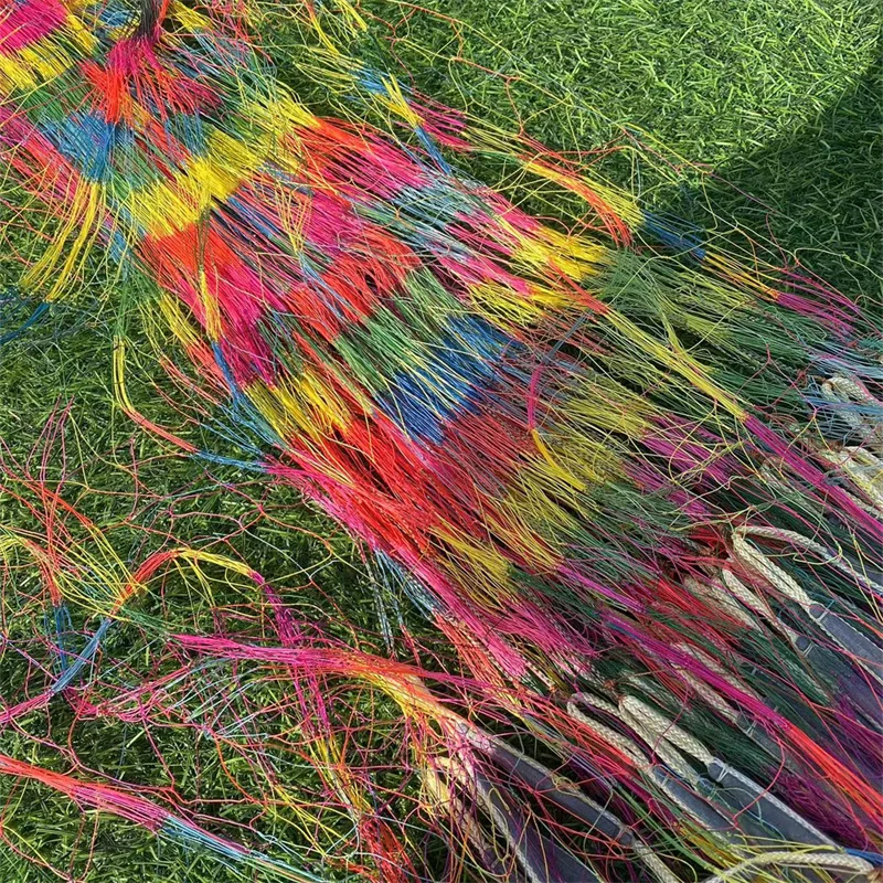colorful fishing net casting Colorful Multifilament & Monofilament Fishing Cast Net with Double and  Single Knot Made of PE and PA Material