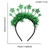 Green star strand hair hoop