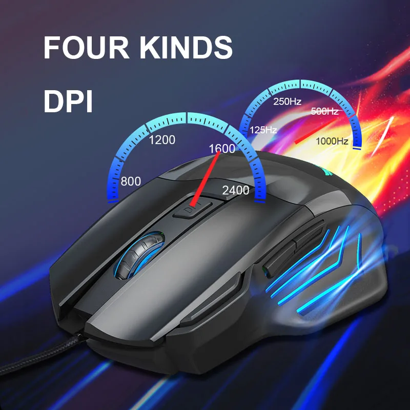 BAJEAL G5 Factory Direct Sales Colorful Backlight Mouse Usb 7D Mouse  Gaming for Computer PC