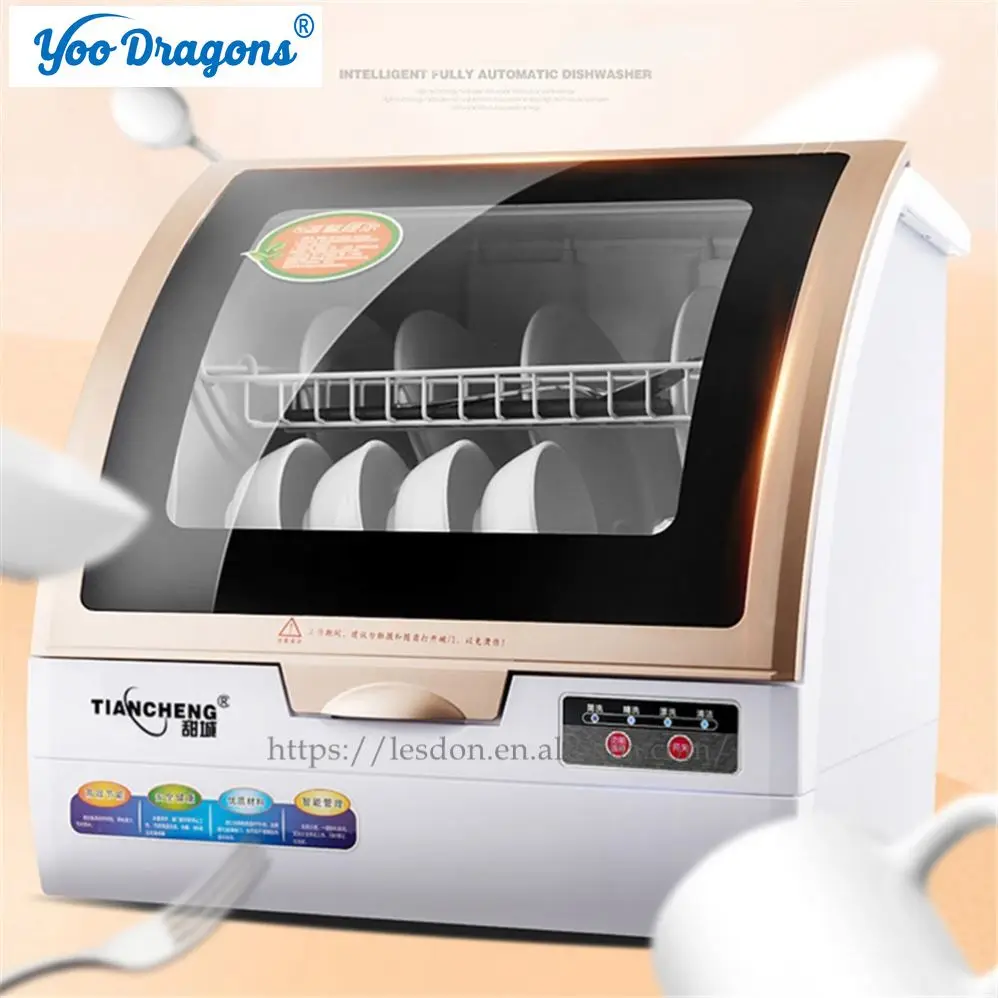 Бытовые автоматические настольные 6 комплектов посудомоечных машин двойная сушка небольшая посудомоечная машина для