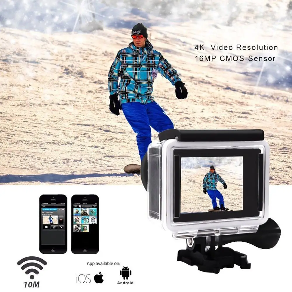 Ausek Pro Vlog 10 Camera Action Camera Thieye Kogan 4k 5k 20mp 16mp Wifi Action Camera with Full hd 1080p