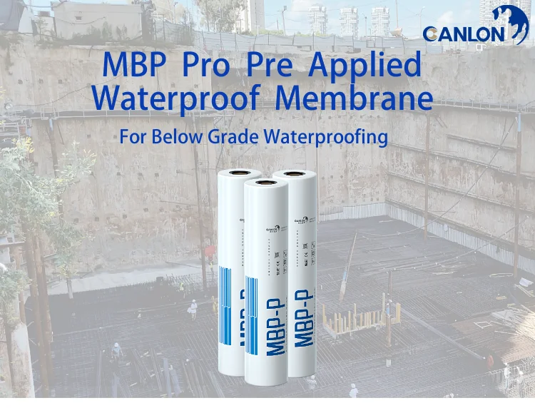 Below Grade Waterproofing Membrane HDPE Pre Applied Waterproof Membrane ...