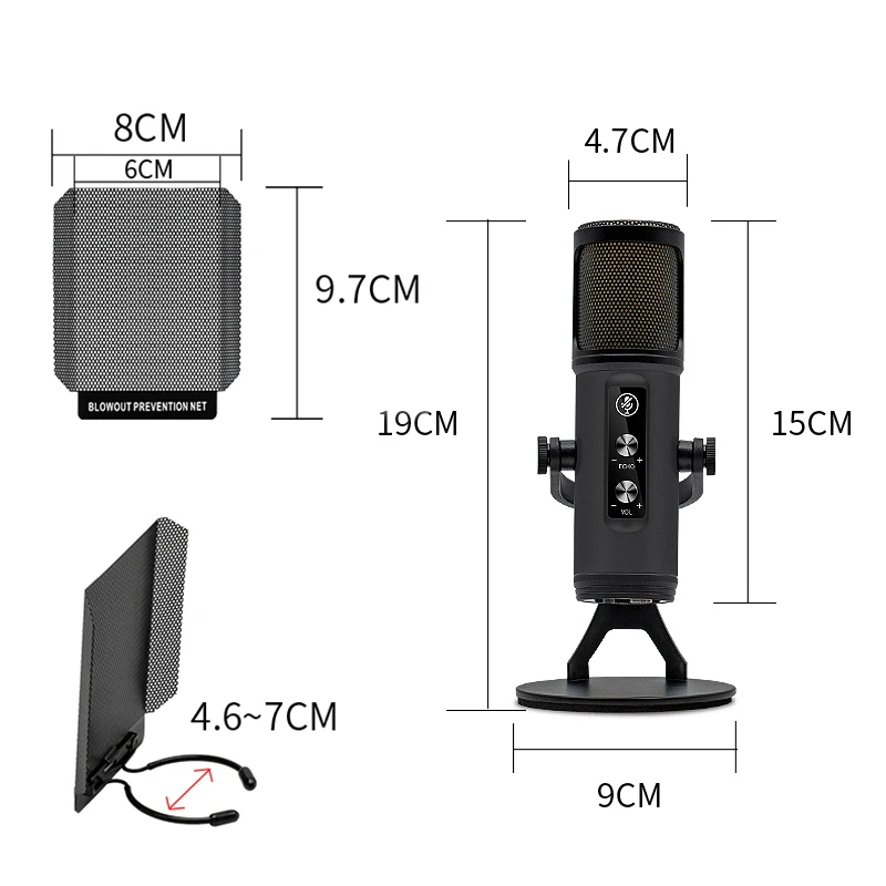 ●Mic-C Xtuga ZX-776 Microphone - Portable USB for Gaming & Recording