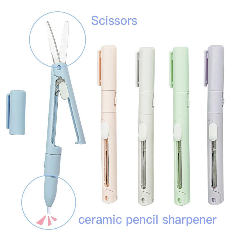 Wholesale Cutter Small Sewing Scissors Folding Student Mini Pen Ceramic Scissors Sewing Scissors Needlework Cutting