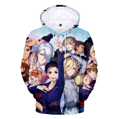 10スタイル日本の漫画ユーリオンアイス漫画デザイン3dプリントフード付きアニメパーカー Buy パーカー カスタムデザインパーカー 男性のパーカー Product On Alibaba Com