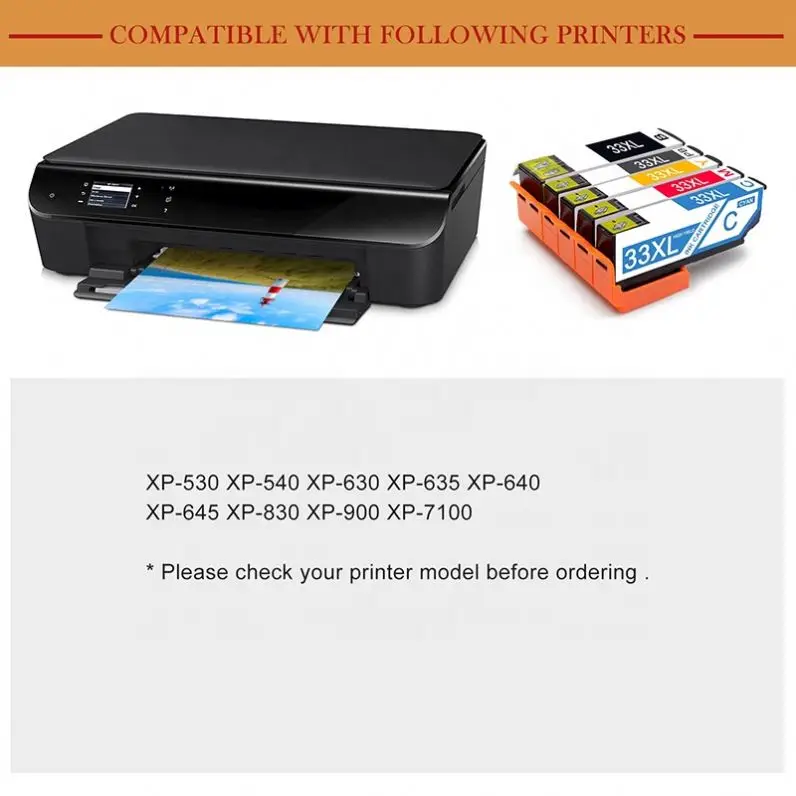 Cartouches D’encre T33XL Compatibles Epson XP-530/540/630/640/830/900
